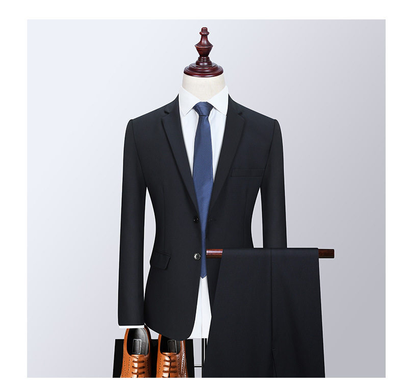 Bộ vest nam ba món ôm dáng, áo vest công sở cho nhân viên văn phòng và chú rể — Burgundy (áo đơn hai nút), Burgundy (áo đơn một nút), Màu xanh (áo đơn hai nút), Màu xanh (áo đơn một nút) chi tiết 42