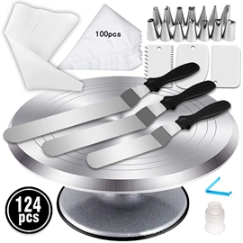 裱花嘴/袋/枪;分装瓶;烘焙转台