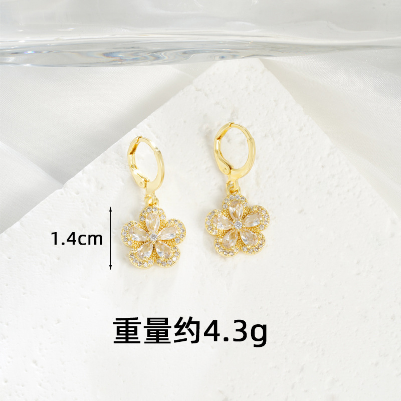 Diseño de collar de oro de arena transfronteriza de Vietnam, aretes de flores de cinco pétalos, juegos de joyería de alta calidad para mujeres que no se desvanecen