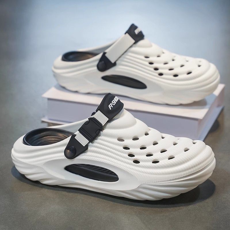 심플한 화이트 [바오터우 패션 크록스]