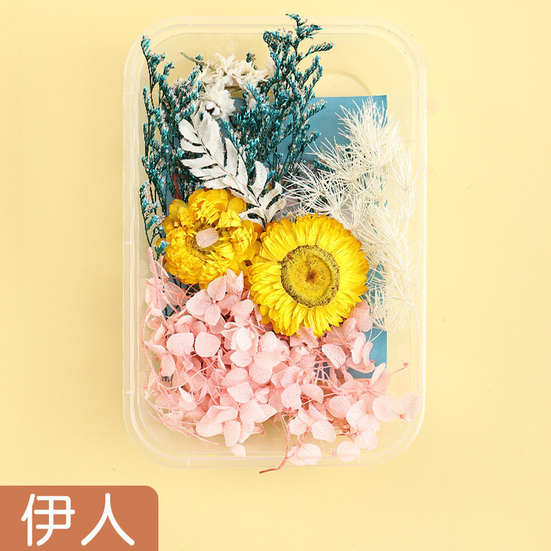 永生花ドライフラワーdiy材料箱入り混合模造花風乾手作り団扇キャンドルフォトフレーム装飾|undefined