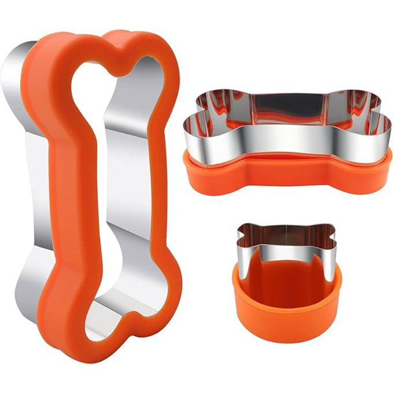 Amazon Bone Cookie Mold Set de acero inoxidable Cartoon Sandwich Molde de herramientas de horneado Factory Wholesale