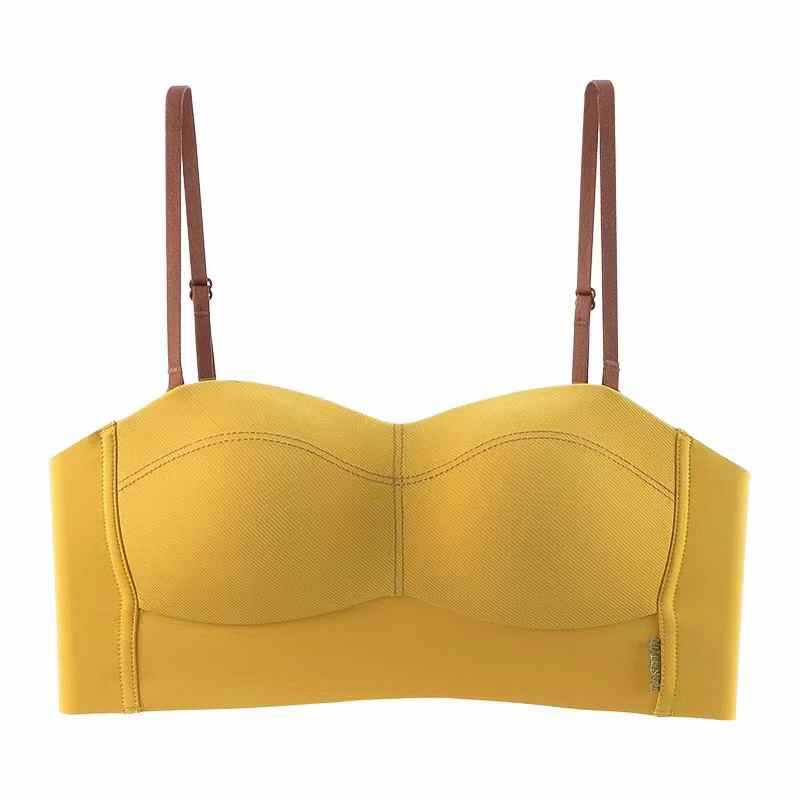 Ventas directas de fábrica comercio electrónico transfronterizo Sudeste de Asia Vietnam Tailandia damas sin costuras top de tubo cómodo recogido sujetador lateral