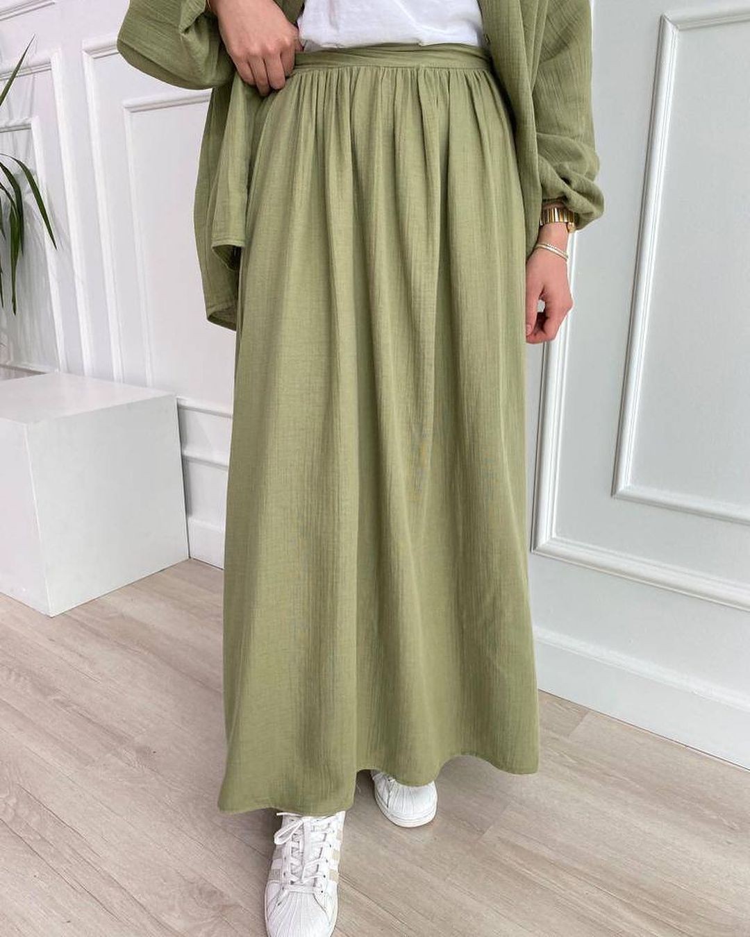 Women's Fashion Casual Suit Puff Sleeve Shirt And Skirt Set Spring Autumn New Cross Border Foreign Trade Clothing_ecoleips.com