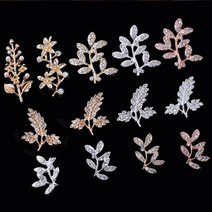 Hair accessories alloy branches and leaves accessories handmade DIY clothes and footwear accessories accessories manufacturers wholesale