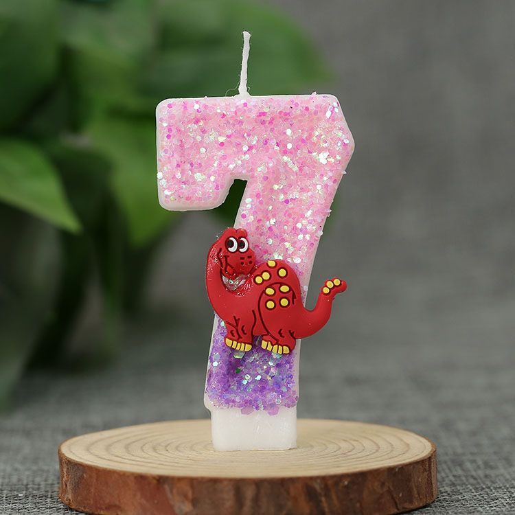 恐龙系列数字生日蜡烛儿童男孩周岁聚会庆生派对蜡烛蛋糕装饰批发|undefined