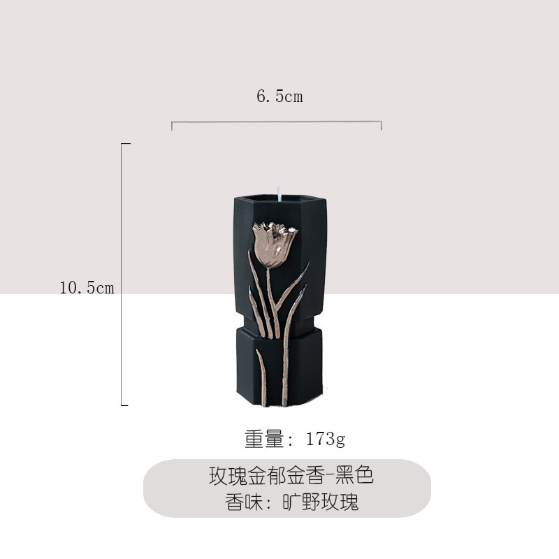 高级ins风玫瑰金郁金香蜡烛造型香薰蜡烛装饰家居批发摆件热销爆|undefined