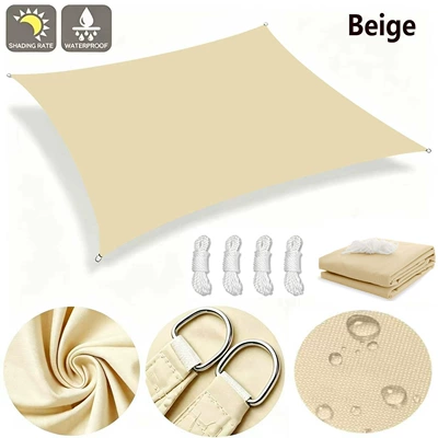 Cross-border outdoor rectangular rainproof, Avtomobil yan çətirləri - beige-2x2m