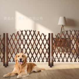 可伸缩式花园围栏可伸缩实心木制围栏便携式花园门露台庭院围栏
