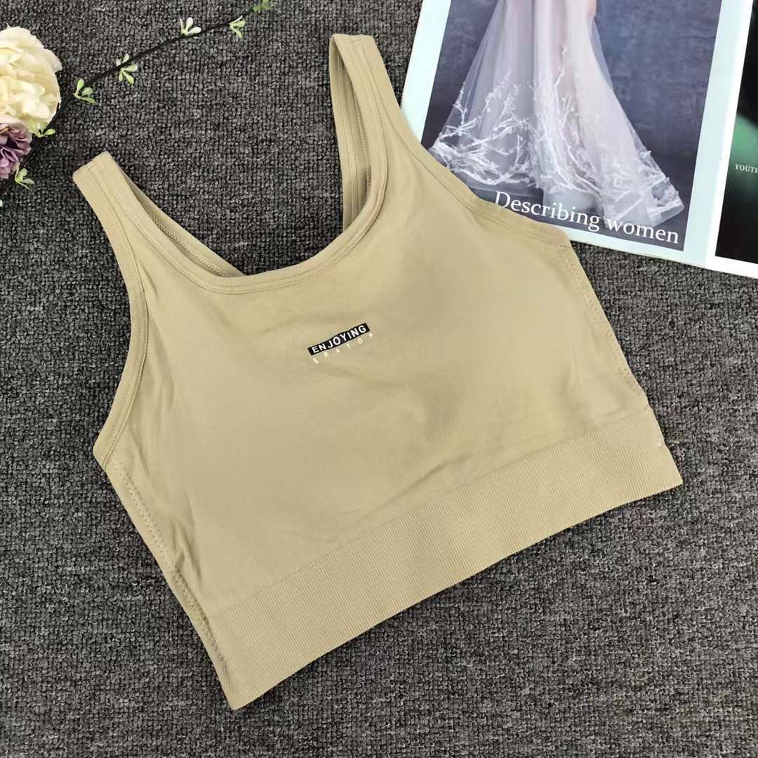 Nuevo chaleco sin costuras de alta elasticidad de alta calidad de dama sin anillo de acero bra de yoga ropa interior deportiva mujer al por mayor
