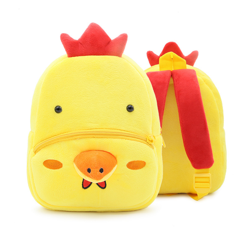 3D lindos dibujos animados peluche niños jardín de infantes mochila escolar movimiento de animales escolares mochila de peluche mochila de niños