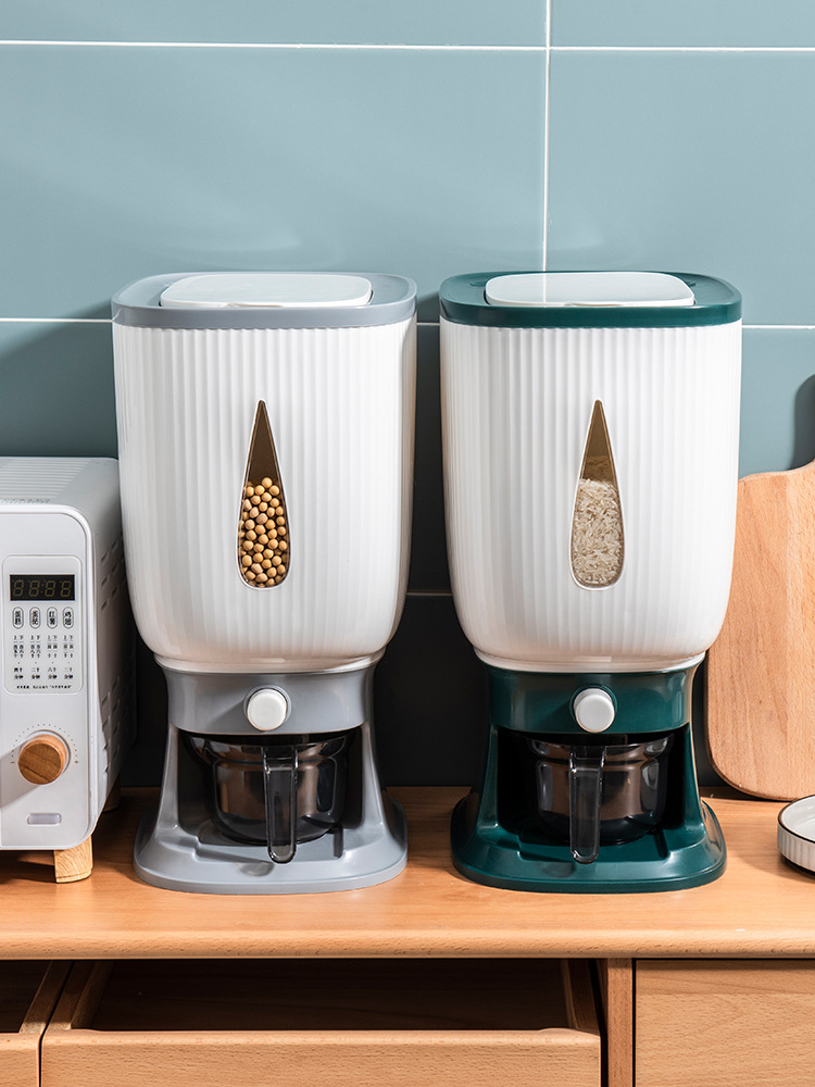 New Zuocheng household pressure metering rice bucket insect-proof and moisture-proof kitchen large-capacity rice storage bucket 10KG rice bucket