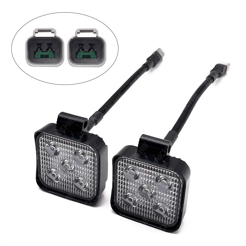 定制德驰DT04-2P车灯线束矿车LED灯越野车挖掘机工作灯线束