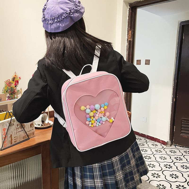 Waterproof 17 Inch Heart Shape School School Backpack display picture 69