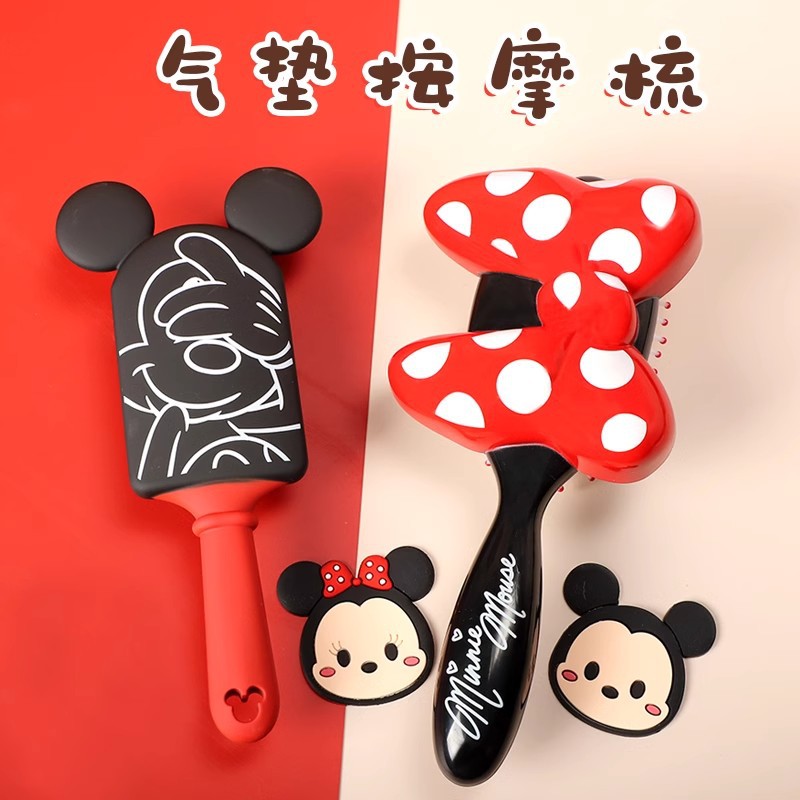 미키 에어 쿠션 빗, 귀여운 어린이 빗, 마사지 빗, 소녀 휴대용 헤어 스무딩 빗, 만화 에어백 빗, 배송 준비 완료