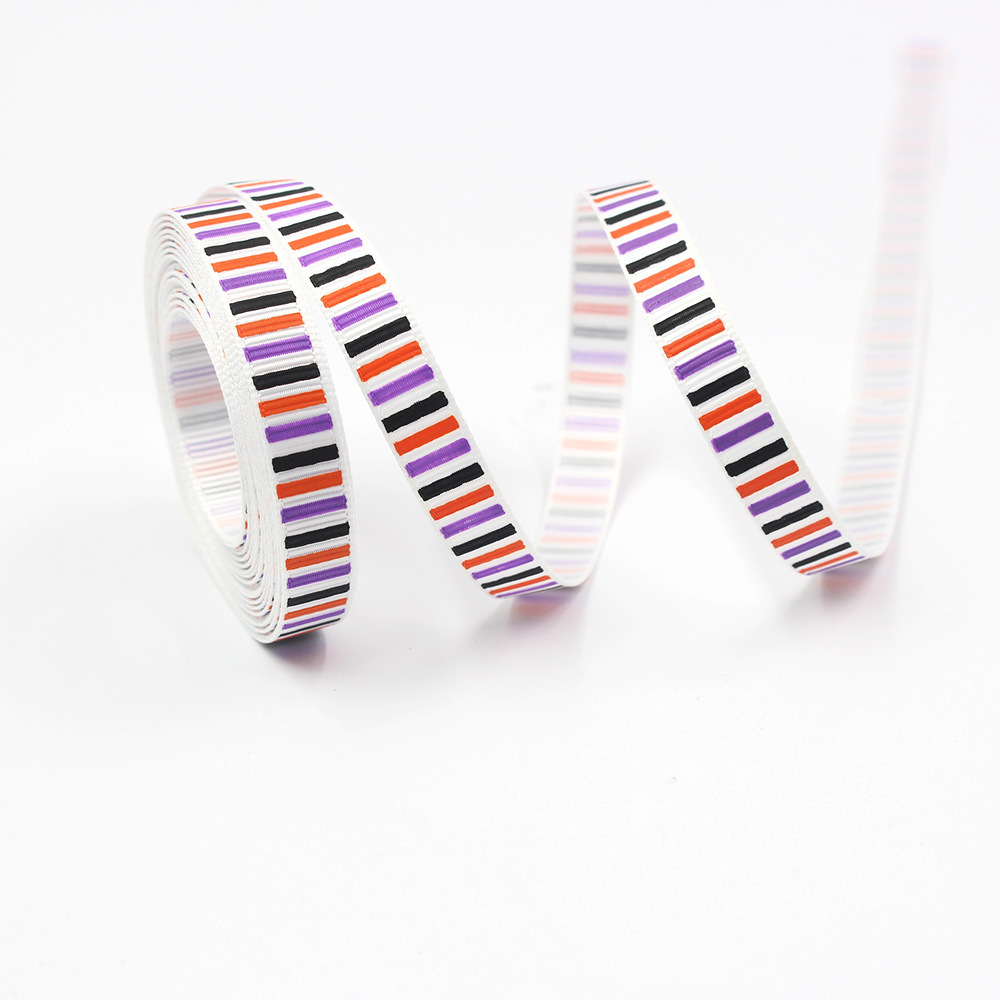 10mm cinta Halloween FIESTA DE Halloween escena decoración arco tocado material letras inglesas cinta de color sólido