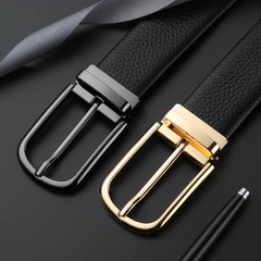 頭層牛皮男士腰帶3.3cm寬皮帶男真牛皮牛仔休閒百搭商務男式褲帶