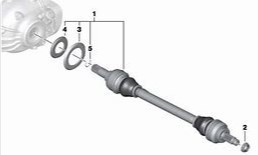 Applicable to BMW 7 Series F02 04 rear axle left drive shaft 33207566077 rear axle left half shaft