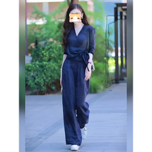 亚麻套装女夏装2025新款时尚休闲洋气减龄高端苎麻气质穿搭一整套