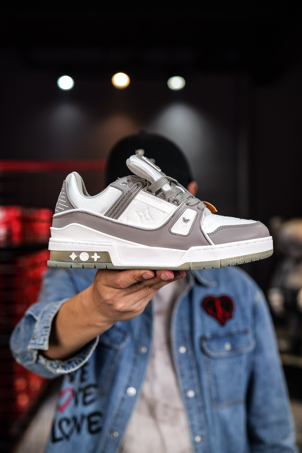 Caja de cajones casa de burro entrenador impresión de moda de suela gruesa elevación de zapatos deportivos pareja universal para hombres y mujeres skate