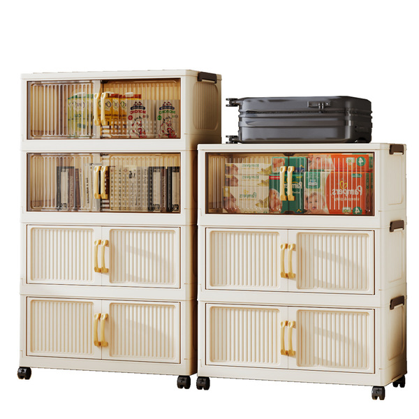 Thickened large-capacity folding storage cabinet bedroom double-door…