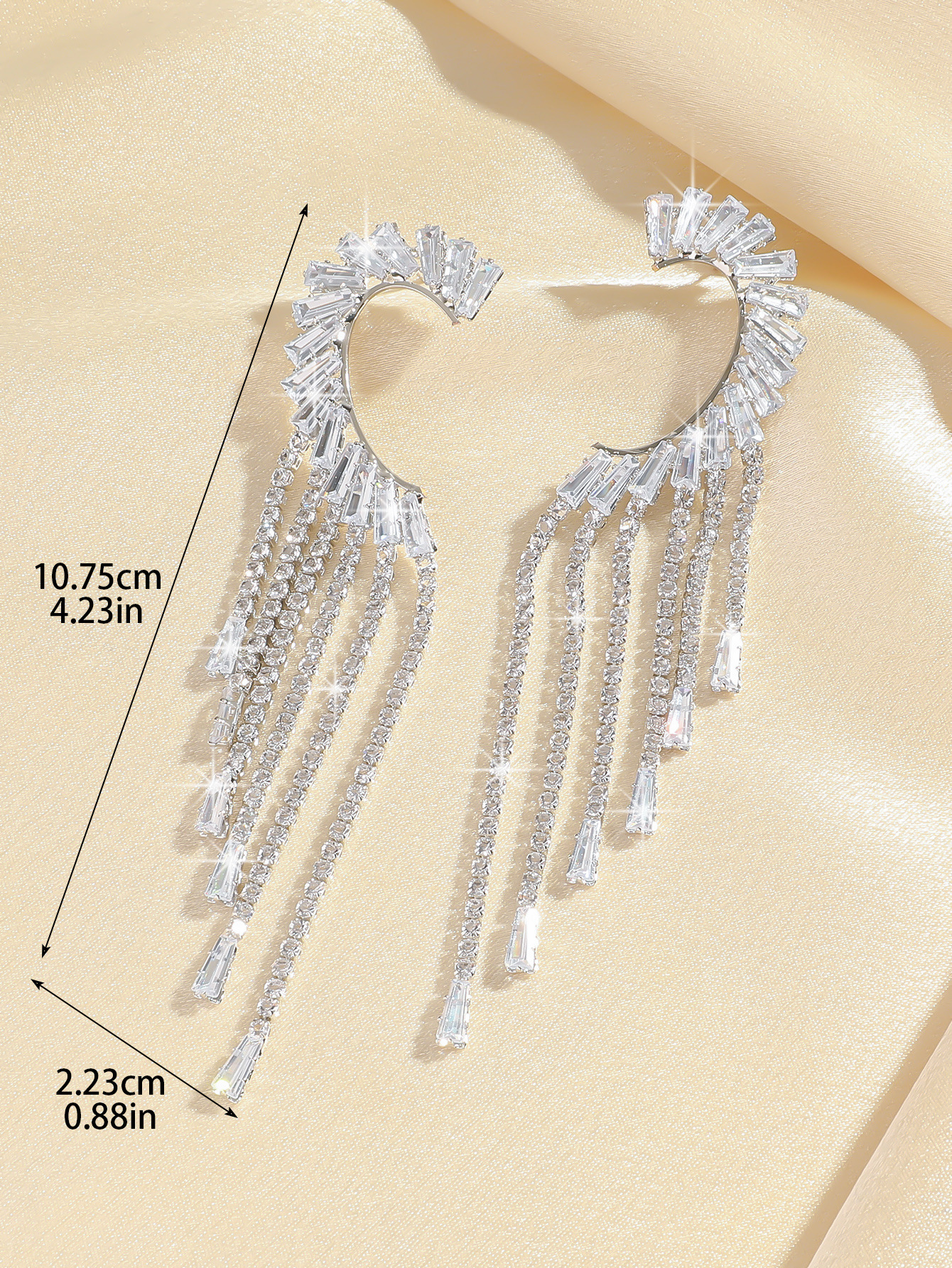 orecchini lunghi con nappe e strass in zircone super flash di alta qualità per le donne, orecchini alla moda dal temperamento_voghion.com