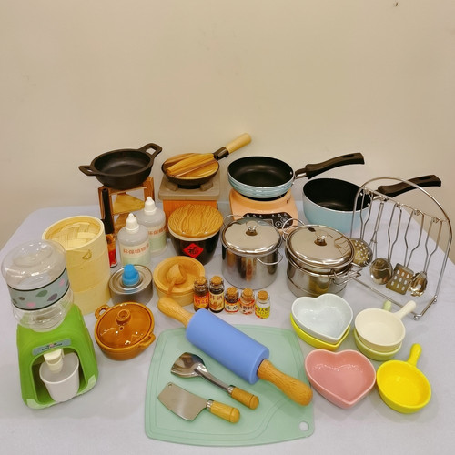 Internet celebrity street stall mini kitchen play house cooking toys full set of kitchen utensils college labor class teaching materials gift