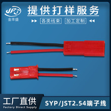 供应JST系列端子线 SYP-2.54杜邦连接线红黑2pin 电池线束批发