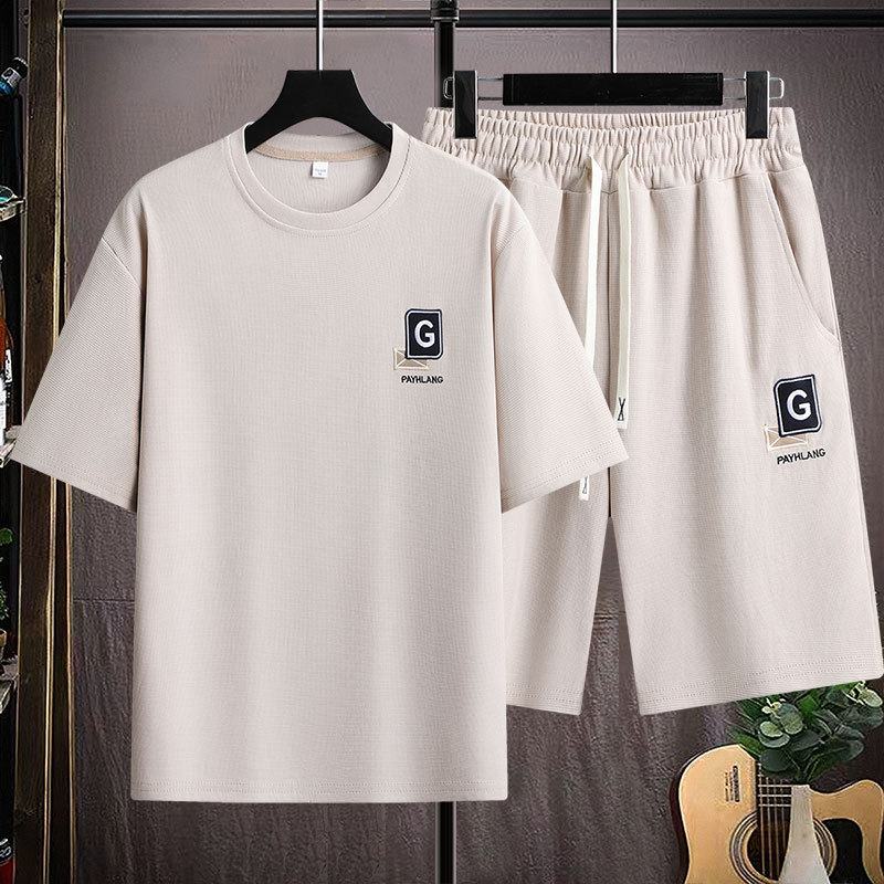 Men's Quick-Dry Short Sleeve T-Shirt And Shorts Set Breathable Summer Sportswear Casual Comfort Fit Outfit_viptrois.com