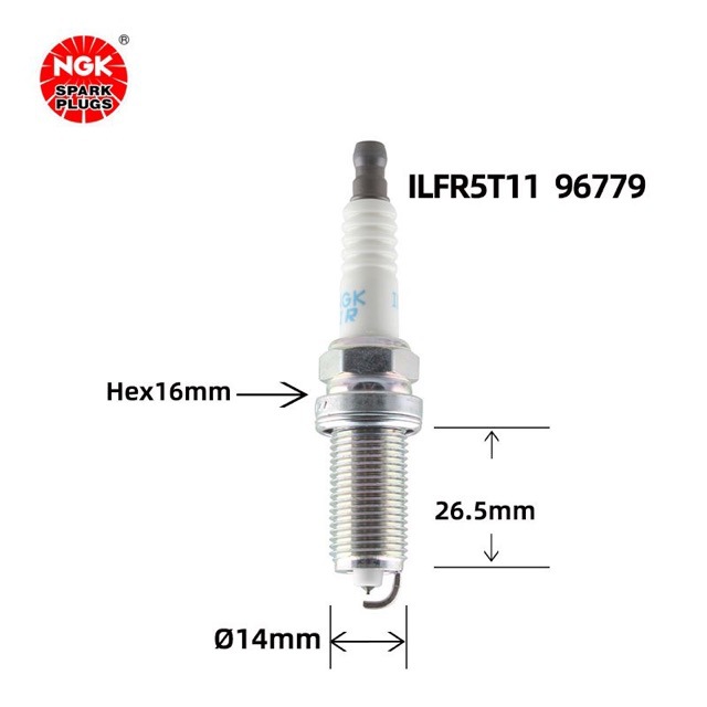 Original Ngk Iridium Platinum Spark Plug Ilfr5T11 96779 Compatible with Highlander, Cherokee, Camry