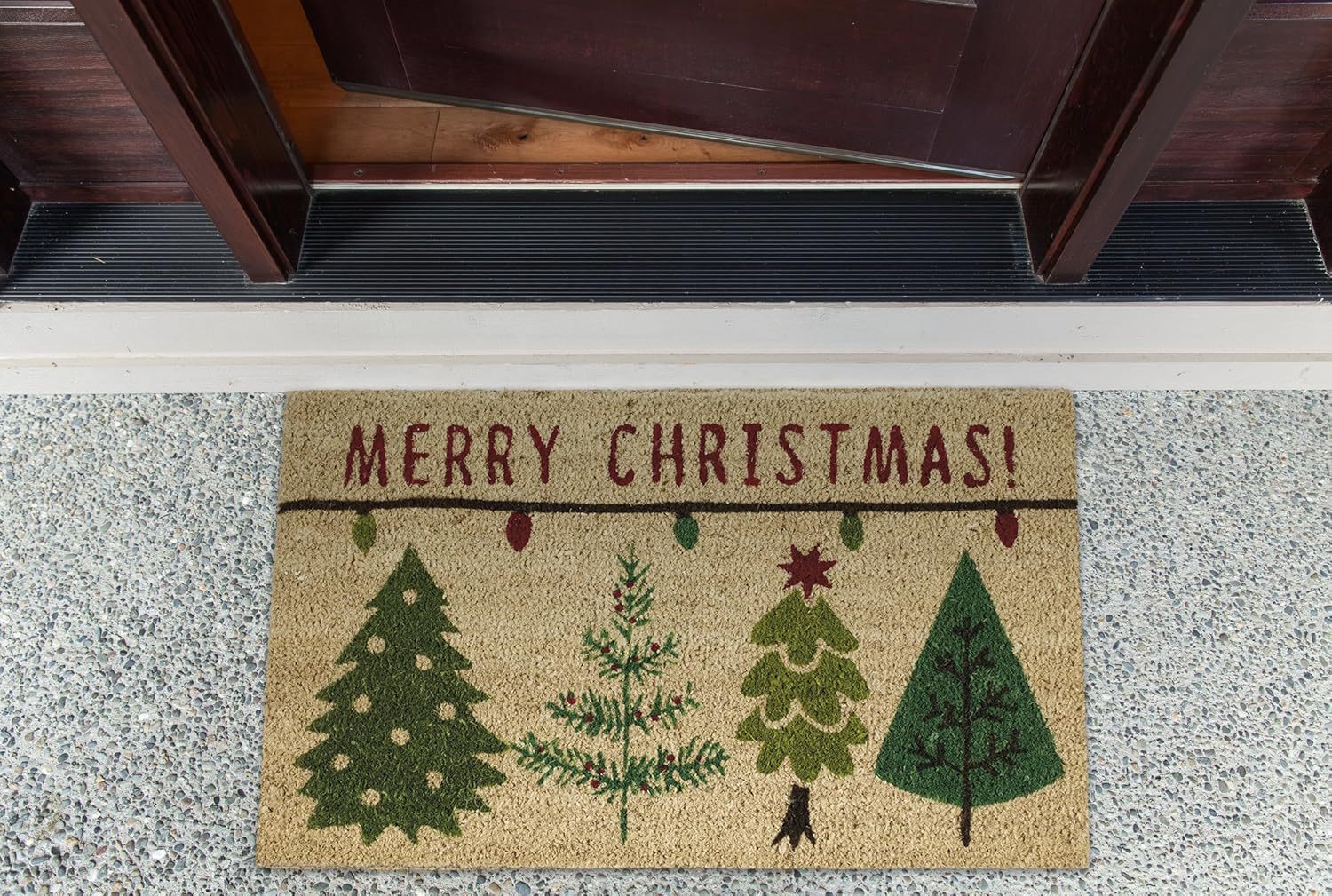 Amazon Hot Selling Christmas Eve Crystal Velvet Floor Mat Home Kitchen Entrance Door Mat Comfortable Dirt Resistant Easy Care