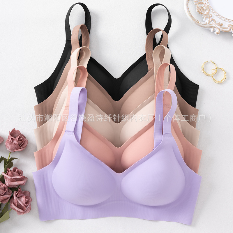 New European and American Style Seamless Women's Underwear with Jelly Strips, Fitted Bra, Available in Multiple Colors, Popular on Temu and Amazon New European and American Style Seamless Women's Underwear with Jelly Strips, Fitted Bra, Available in Multiple Colors, Popular on Temu and Amazon