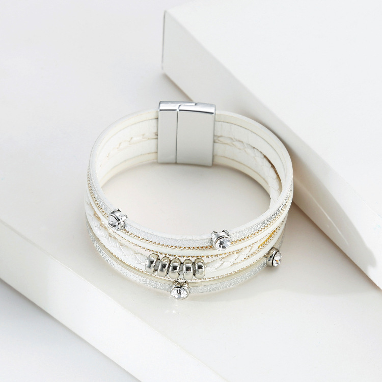 Böhmische Mehrschichtige Geometrische Lederarmband Großhandel display picture 15