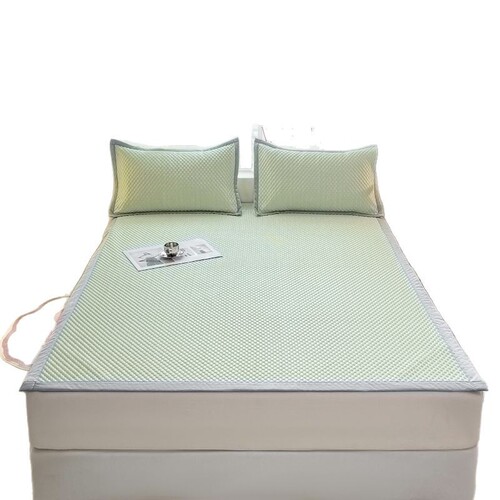 Class a maternal and infant grade ice bean ice silk mat three-piece washable summer bed sheets, summer cool air conditioning mat bed clothes 3