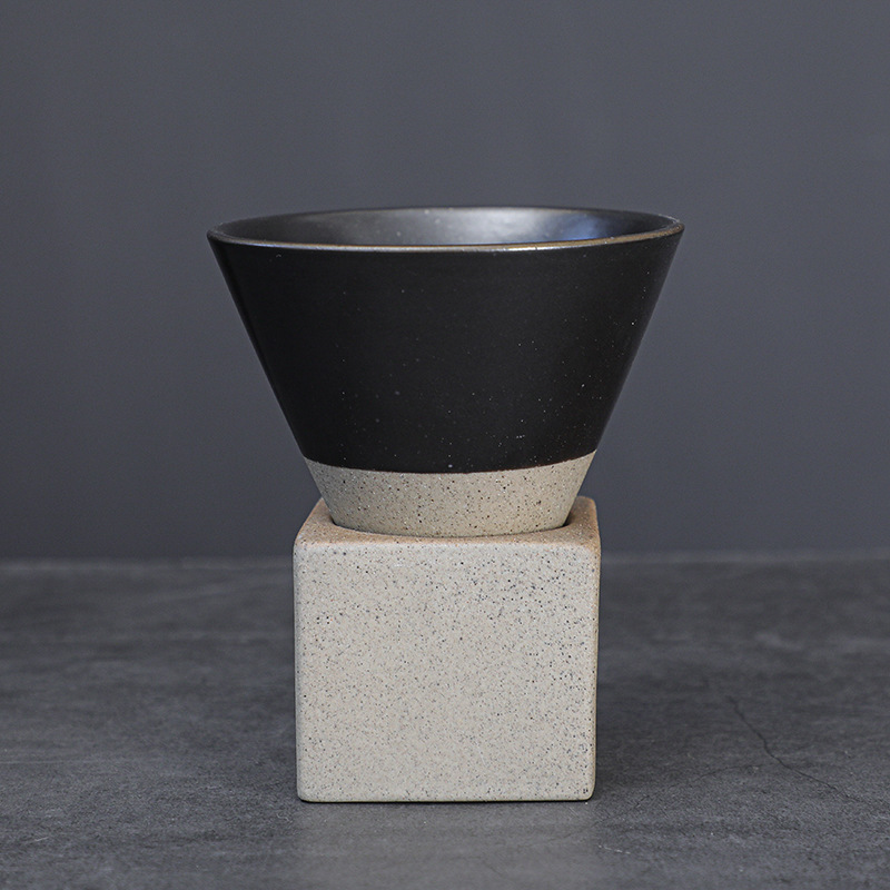 Cubo creativo Tipo de gres taza de café transfronteriza de cerámica vintage latte Garland taza subred rojo tarde taza de té