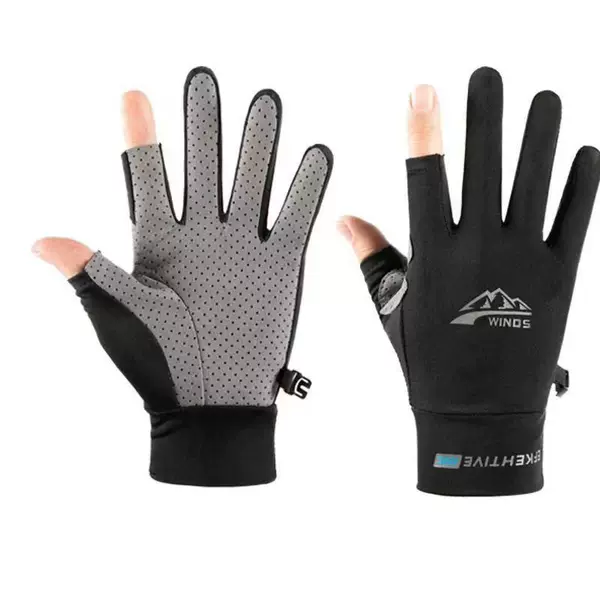 Summer Thin Sun Protection Gloves for Men, Suitable for Cycling, Driving, Fishing, Sports, Fingerless Gloves, Breathable Wholesale Touchscreen Gloves for Women