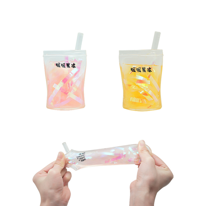 스트레스 해소, 새로운 특이한 장난감, 밀크티 밀크컵, 스트레스 해소 장난감, TPR 부드러운 고무 핀치, 시뮬레이션 스트레스 해소 장난감