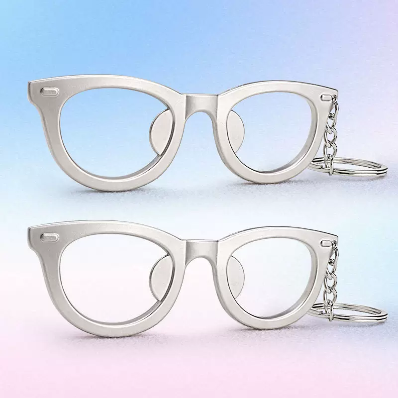 多功能眼镜开瓶器钥匙扣挂件创意啤酒起瓶器广告金属小礼品定制