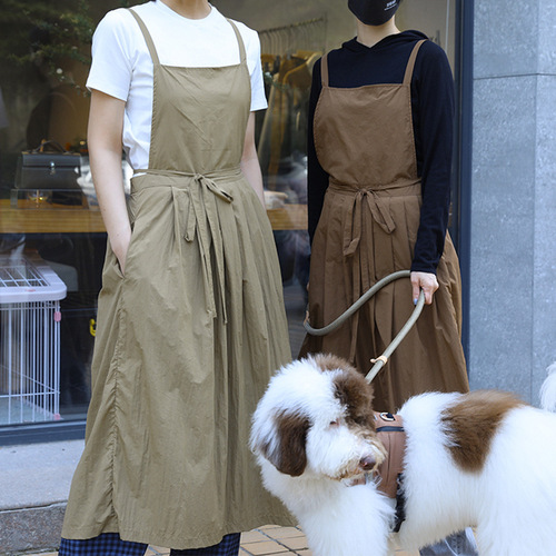 Fringed summer thin women's high-end long apron with waterproof and stylish nail and hair salon cover jacket