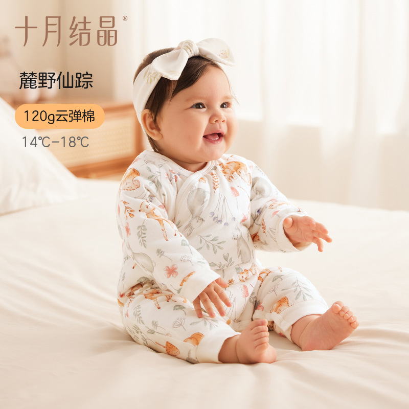 10月に結晶化した赤ちゃん服の連体服秋冬に綿を挟んで服を着ます。|undefined