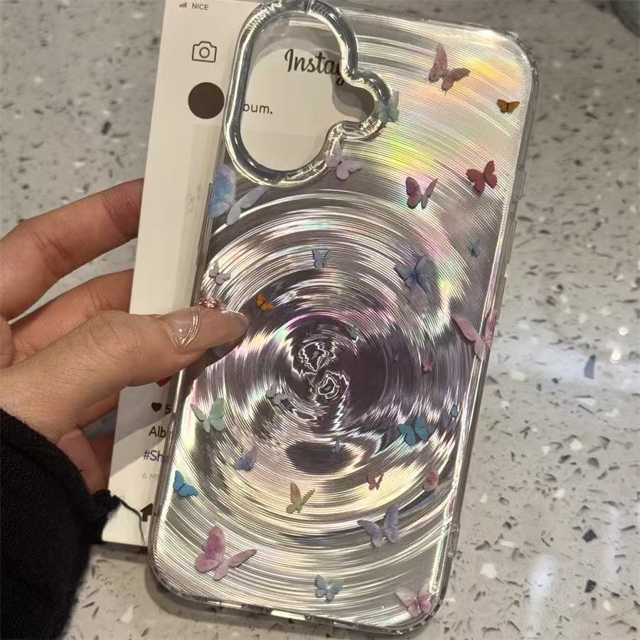 Ins Dream Flide Vortex Butterfly Apto iPhone16promax Apple 15/14p girl 15pro todo incluido