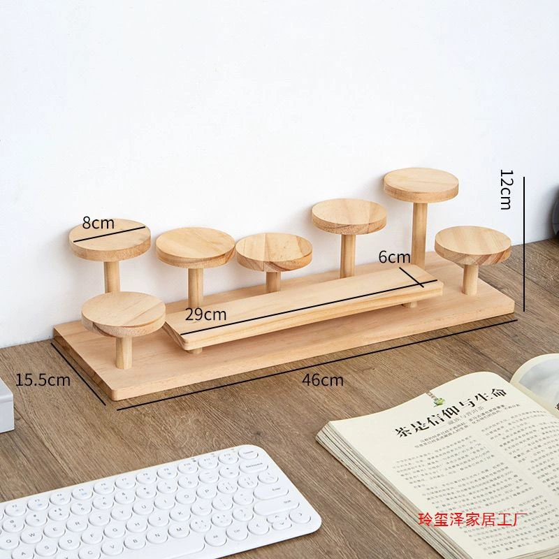 Стеллаж для выставки товаров, лестница из цельного дерева, креативная подставка для ювелирных изделий, стеллаж для хранения закусок, суккулентов ins