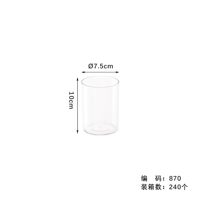 小さなアクリルプラスチック花瓶透明水植物水耕栽培容器正方形ラウンド水耕植物ポトスポット|undefined