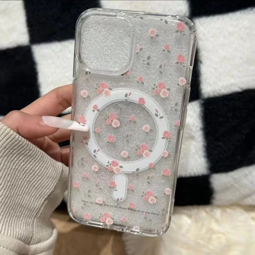 Suitable for Apple iPhone 16 Pro Max phone case transparent Apple iPhone case magnetic sticker lens protector case magnetic ring