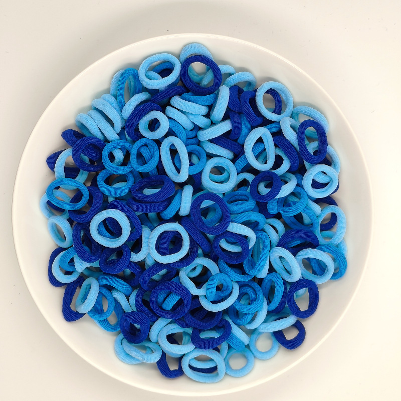 Color de caramelo de alta elasticidad pequeña toalla anillo de cabello bebé anillo de cabello no daña cabello atado fábrica de cabello al por mayor