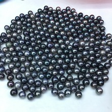 天然海水大溪地黑珍珠15-17mm正圆和近圆强光微瑕和有天然瑕疵
