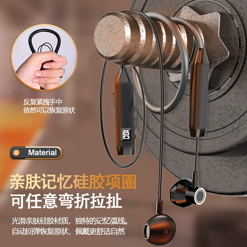 Электризованный висячий Bluetooth на шею гарнитура с батареей, магнитный ремешок, номер показывает спортивная пробежка на шее, беспроводное Bluetooth, долгий срок службы батареи