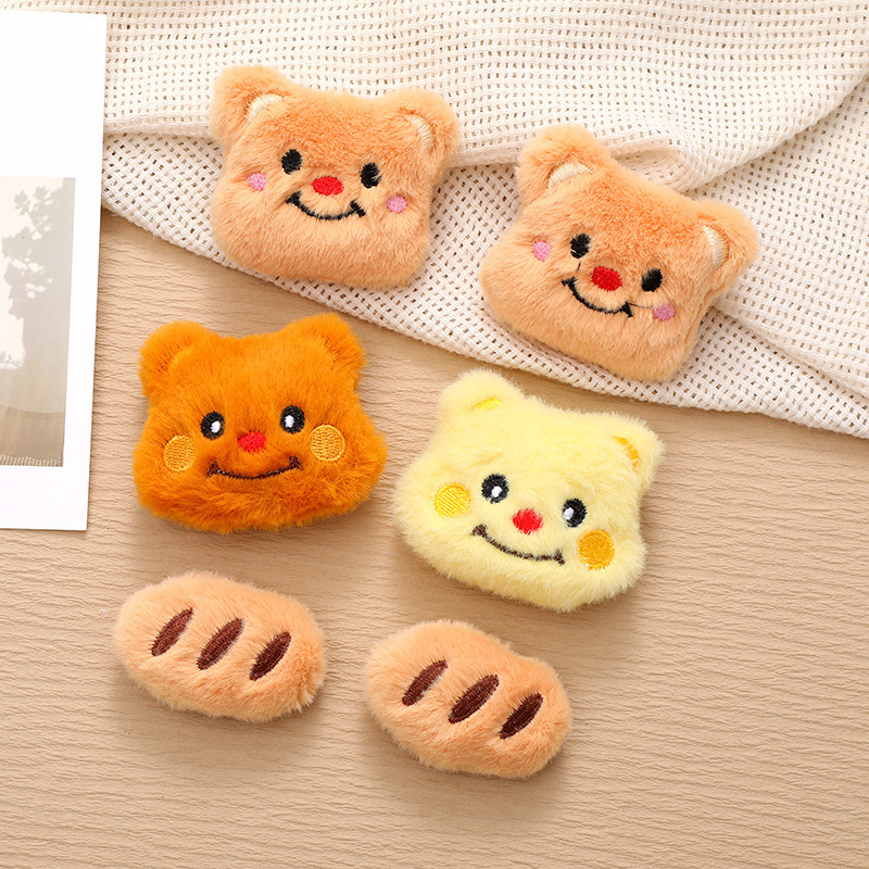 Stuffed Cartoon Bear Doll, Cute Thai Butter Bear Head Brooch Accessories, Bags, Clothing Accessories, Shoes and Socks Accessories