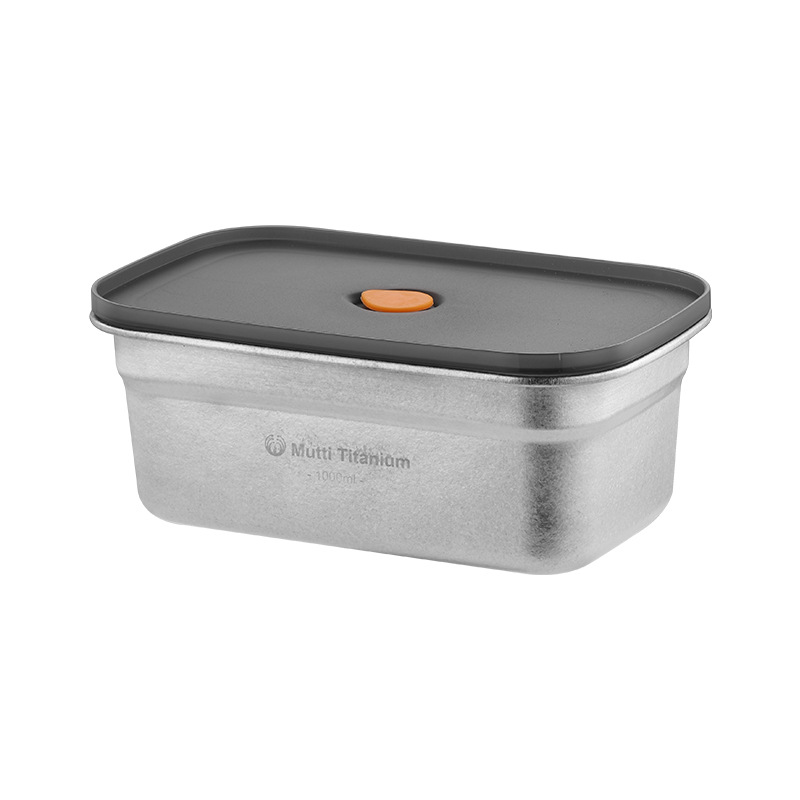 Czysty tytanowy pojemnik do przechowywania świeżości w domu, szczelny, z pokrywką, pudełko na lunch na owoce, prostokątny, do przechowywania w lodówce, duża pojemność_voghion.com