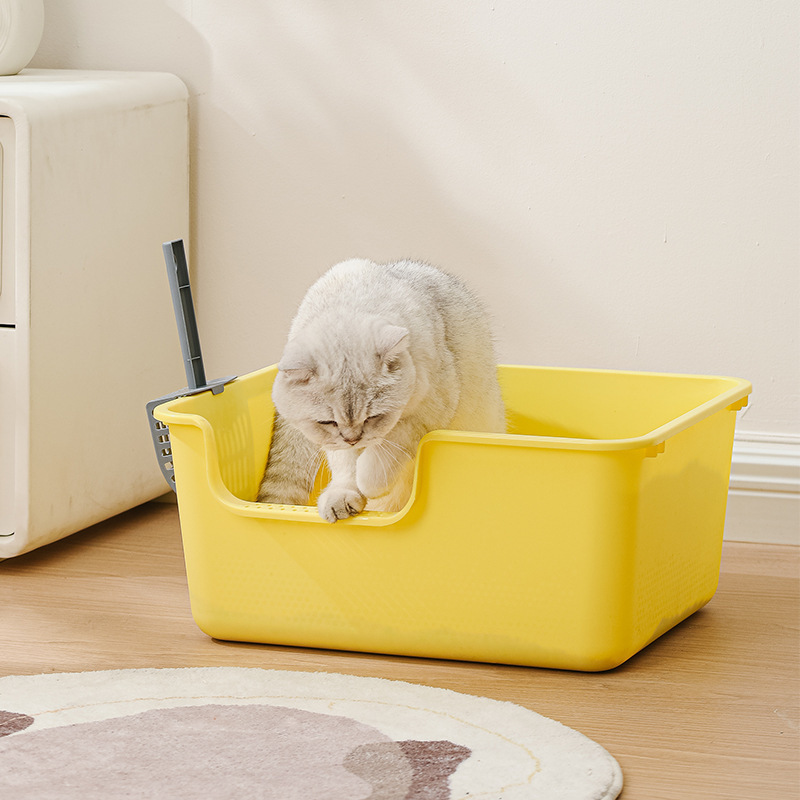特大サイズ半閉鎖猫砂盆外はね防止オープン大容量猫トイレ子猫ペット用品卸売り|undefined